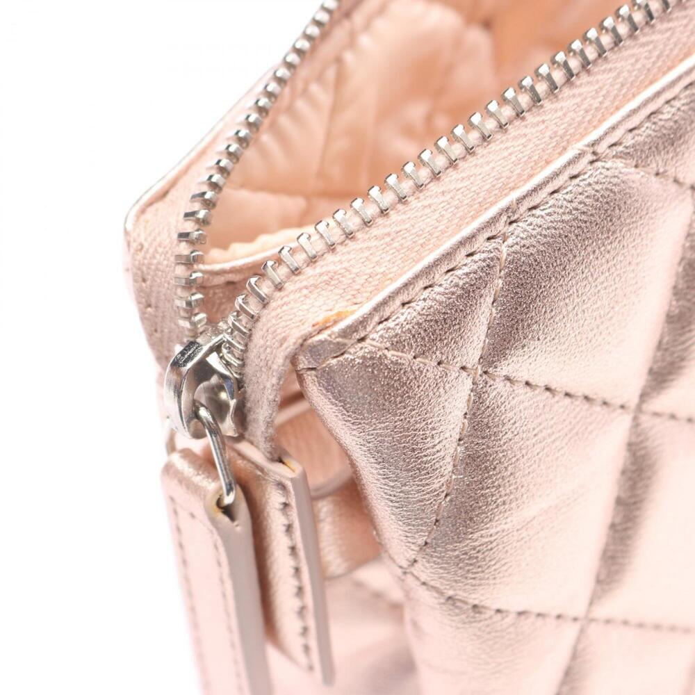 CHANEL Pink Lambskin Leather Pouch - Picture 6 of 8